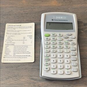 Texas Instruments TI-30X IIB Calculator in Gray and White